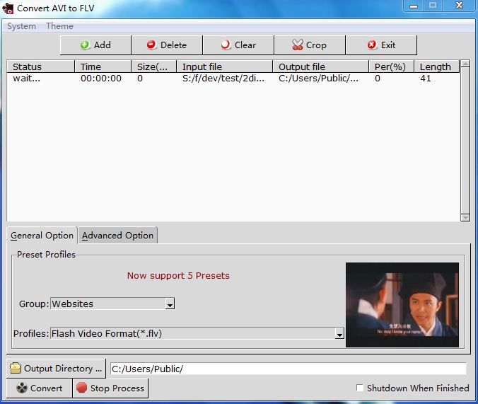 Convert AVI to FLV Windows 11 download