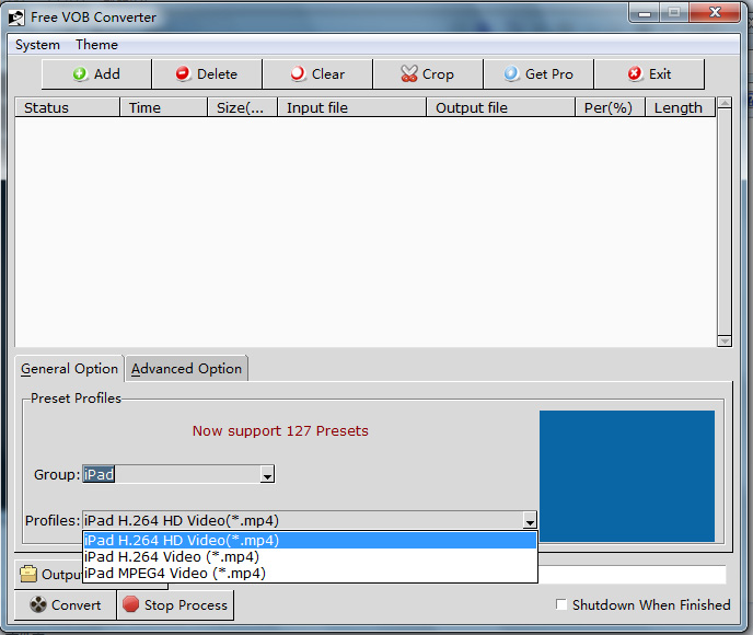 Free VOB Converter Pro screenshot