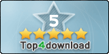 Free Video Converter Freeware 5 star award at Top 4 Download