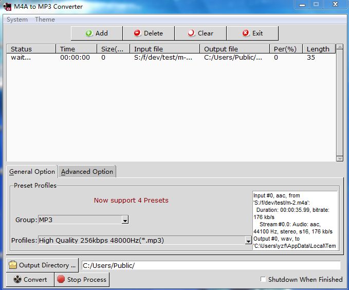convert M4A to MP3 format