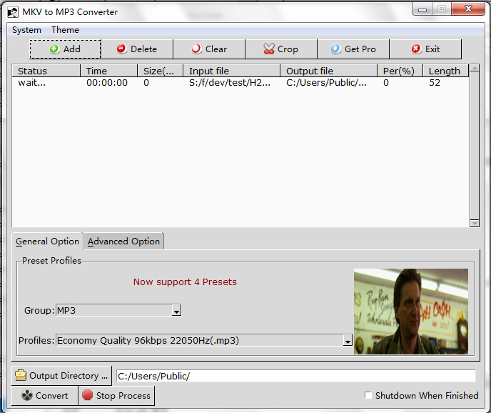 MKV to MP3 Converter screenshot