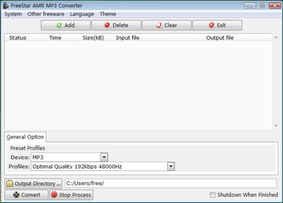 Free AMR MP3 Converter screenshot