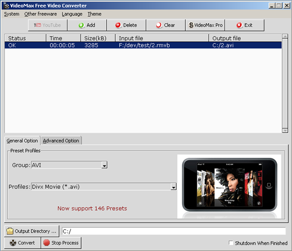 free video converter screenshot