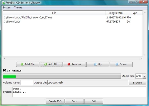 free CD Burner software screenshot